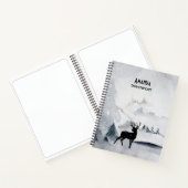 Carnet Rennes dans l'Aquarelle gris sauvage Noël (Intérieur)