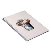 Carnet Renoncule dans Tonneau en Étain Glamour Rustique R (Côté Droit)