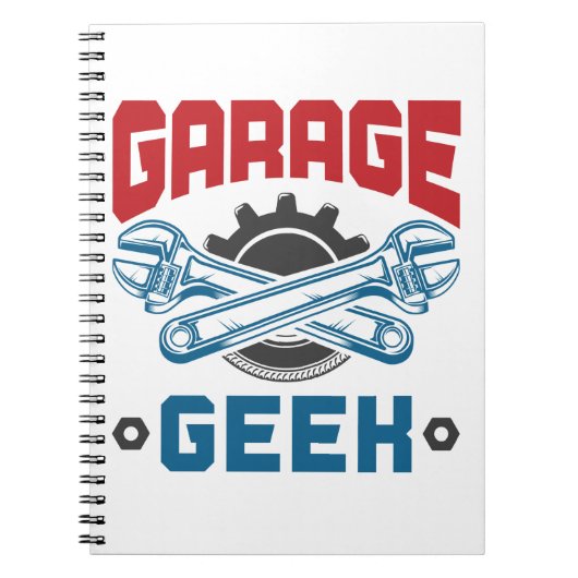 Carnet Réparation du véhicule mécanique du Geek de garage (Devant)