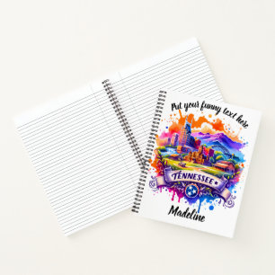 Carnet Repères du Tennessee dans des couleurs vives