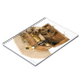 Carnet Réplique ouverte du coffre au trésor sur le sable (Côté gauche)