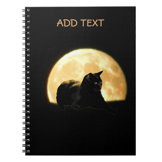 Carnet Repose du chat noir contre la Pleine lune (Devant)