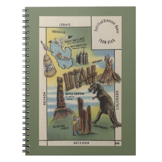 Carnet Représentation des sites à voir dans UtahUtah (Devant)