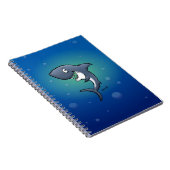 Carnet Requin drôle souriant sur fond bleu (Côté Droit)