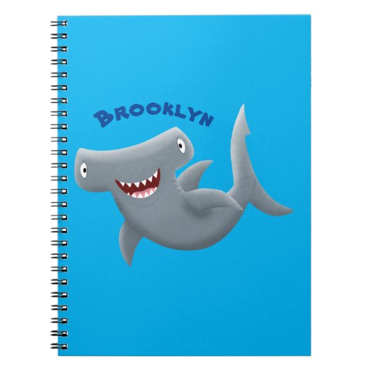 Carnet Requin marteau de dessin animé mignon drôle (Devant)