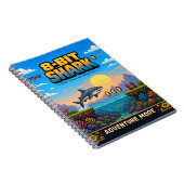 Carnet Requin, Rétro Pixel Art 8-Bit (Côté Droit)