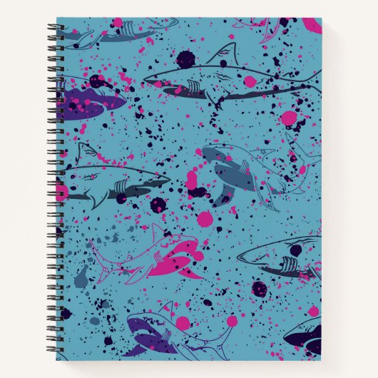 Carnet Requins Abstraits (Devant)