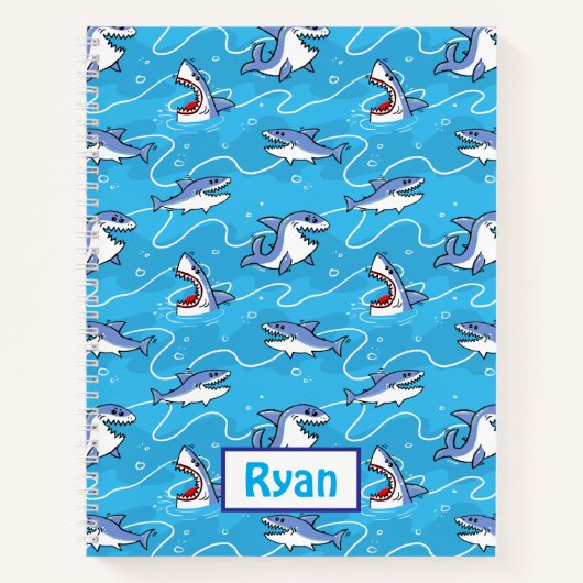 Carnet Requins blancs de dessin animé (Devant)