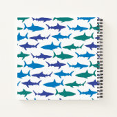 Carnet Requins Bleus Enfant Mignon (Dos)
