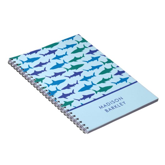 Carnet Requins bleus mignons Enfants (Côté Droit)