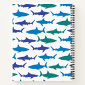 Carnet Requins bleus mignons pour enfants (Dos)