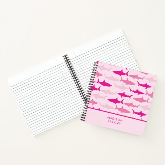 Carnet Requins roses enfant mignon (Intérieur)