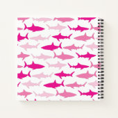 Carnet Requins roses enfant mignon (Dos)