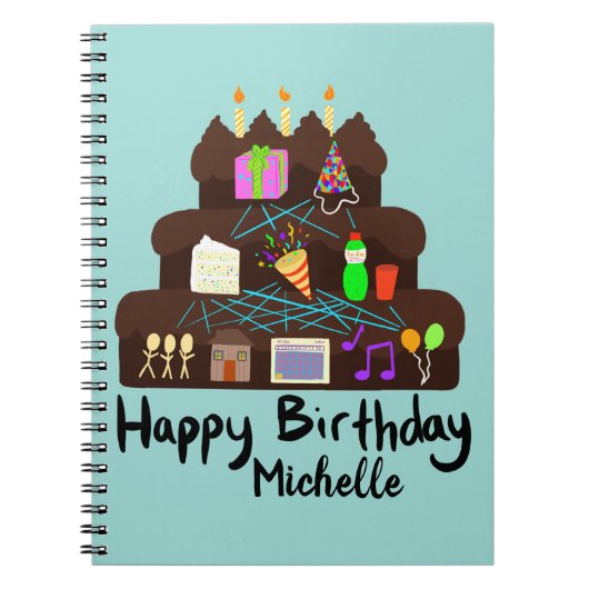 Carnet Réseau neuronal d'anniversaire nerd (Devant)