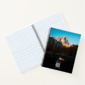 Carnet Réseaux sociaux code QR de photographe minimal mod (Intérieur)