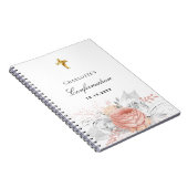 Carnet Réservation d'hôtes confirmation rose or floral ar (Côté Droit)