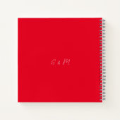 Carnet Réservé minimal Élégant Cherry Red Mariage (Dos)