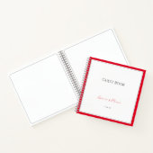 Carnet Réservé minimal Élégant Cherry Red Mariage (Intérieur)