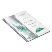 Carnet Réservez Turquoise Blanc Beige Rose (Côté Droit)