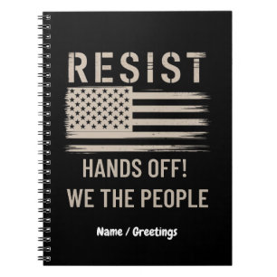 Carnet Résistez à la contestation de Trump Chemise anti-p