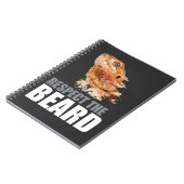 Carnet Respectez le dragon barbu drôle de barbe (Côté gauche)