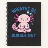 Carnet Respire En Bubble Axolotl Yoga (Devant)