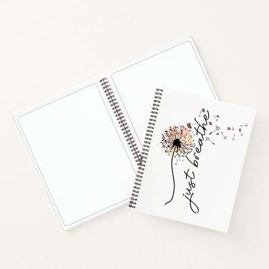 Carnet Respirer simplement Pissenlit Motivation pour pren (Intérieur)