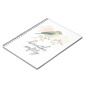 Carnet Respirez doucement Oiseau à l'aquarelle minimalist (Côté gauche)