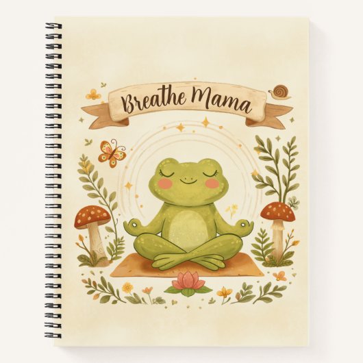 Carnet Respirez Maman Cute Frog Mindfulness (Devant)