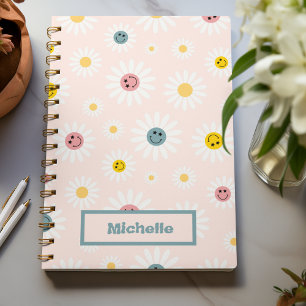 Carnet Ressort rose coloré Abstrait personnalisé Vintage