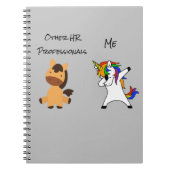 Carnet Ressources humaines HR Unicorn Horse Funny (Devant)