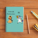 Carnet Ressources humaines HR Unicorn Horse Funny<br><div class="desc">This design created though digital art. It may be personalized in the area provide or customizing by choosing the click to customize further option and changing the name, initials or words. Donc, change le texte color and style or delete the text for an image only design. Contact me at colorflowcreations@gmail.com...</div>