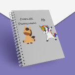 Carnet Ressources humaines HR Unicorn Horse Funny<br><div class="desc">This design created though digital art. It may be personalized in the area provide or customizing by choosing the click to customize further option and changing the name, initials or words. Donc, change le texte color and style or delete the text for an image only design. Contact me at colorflowcreations@gmail.com...</div>