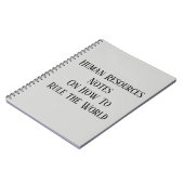 Carnet Ressources humaines Notes sur comment gouverner le (Côté gauche)