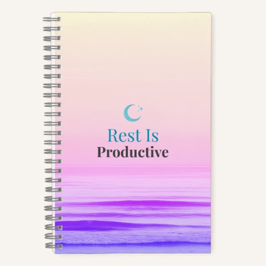 Carnet Rest Is Productive – Minimal Motivational Notebook (Recto)