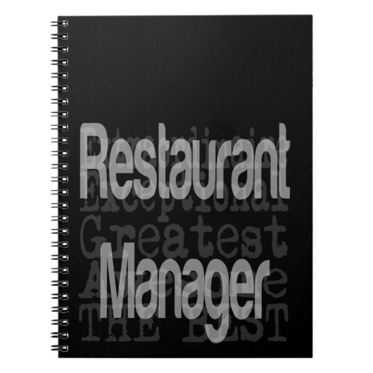 Carnet Restaurant Manager Extraordinaire (Devant)