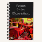 Carnet Restaurant Réservations Modèle BusinessNotebook (Recto)