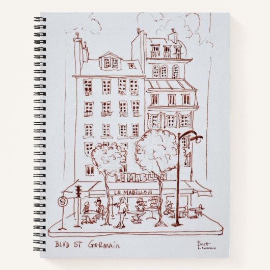 Carnet Restaurant sur le boulevard | Saint-Germain, Paris (Devant)