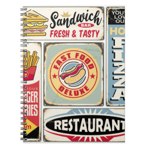 Carnet Restaurants et dîners restauration rapide panneaux