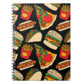 Carnet restauration rapide pizza hamburger hotdog frites (Devant)