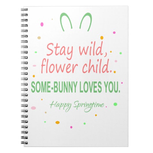 Carnet Reste sauvage, enfant fleur (Devant)