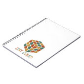 Carnet Rester Cube | Puzzle de style rétro du cube logiqu (Côté gauche)