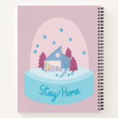 Carnet Restez à la maison Globe des neiges Coeurs (Dos)