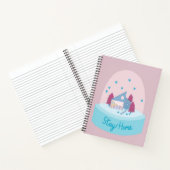 Carnet Restez à la maison Globe des neiges Coeurs (Intérieur)