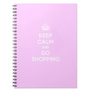 Carnet Restez calme et allez faire du shopping