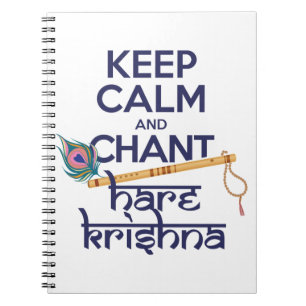 Carnet Restez calme et Chant Hare Krishna Mantra Chanter