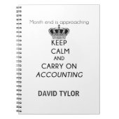 Carnet Restez calme et continuez à compter sur la comptab (Devant)