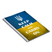 Carnet Restez calme et continuez votre trident emblème uk (Côté Droit)