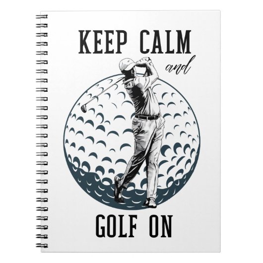 Carnet Restez Calme Et Golf Sur (Devant)