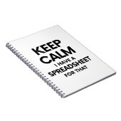 Carnet Restez calme J'ai une feuille de calcul pour ça - (Côté Droit)